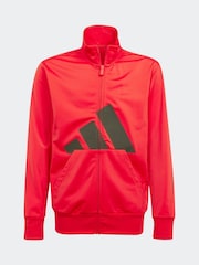 أحمر - بدلة رياضية مزيَّنة بشعار كبير من adidas - صورة 7 من 8