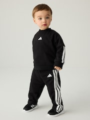 adidas Black Essentials Infant Sweatshirt and Joggers Set - Image 1 of 14