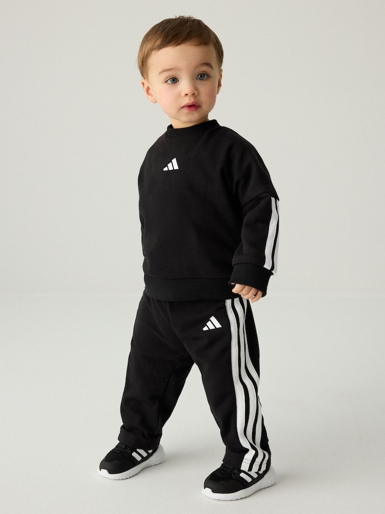 adidas Black Essentials Infant Sweatshirt and Joggers Set - Image 1 of 14