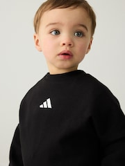 adidas Black Essentials Infant Sweatshirt and Joggers Set - Image 6 of 14
