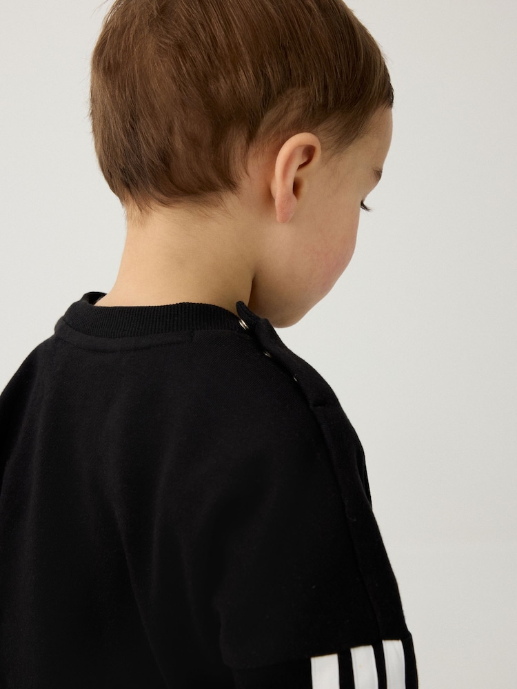adidas Black Essentials Infant Sweatshirt and Joggers Set - Image 7 of 14