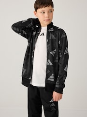 adidas Black All Over Print Tracksuit - Image 3 of 6