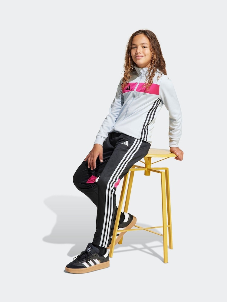 adidas Grey Chrome Tiro Essentials Tracksuit - Image 4 of 7