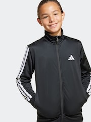 adidas Black 3 Stripe Tracksuit - Image 3 of 7