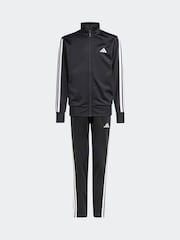 adidas Black 3 Stripe Tracksuit - Image 5 of 7