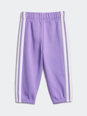 adidas Pink Infant Essentials Tiberio 3 Stripe Tracksuit - Image 4 of 7