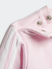 adidas Pink Infant Essentials Tiberio 3 Stripe Tracksuit - Image 5 of 7
