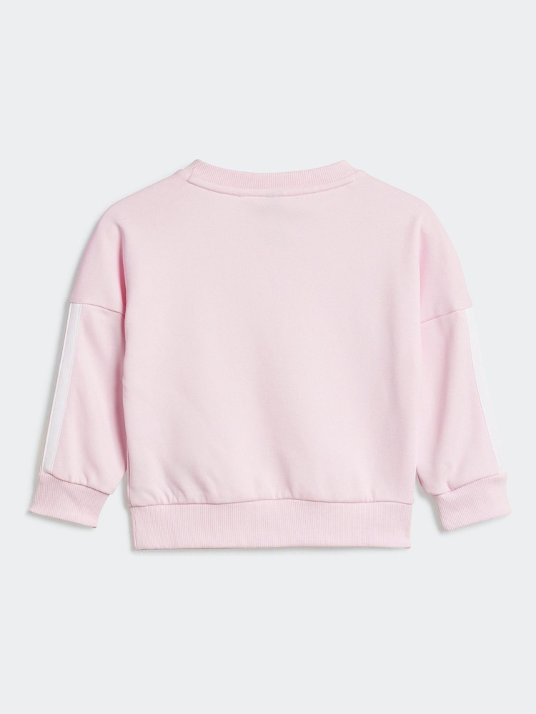 adidas Pink Essentials Sweatshirt and Joggers Set Infant Kids - Image 3 of 7