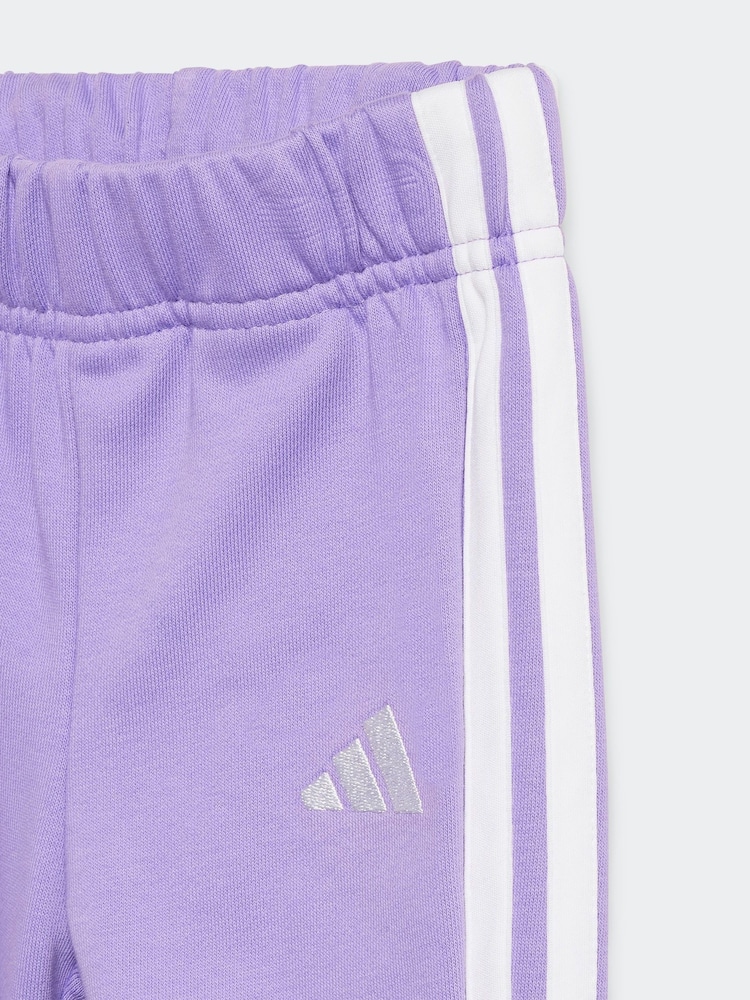adidas Pink Essentials Infant 3 Stripe Tracksuit - Image 7 of 7