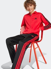 adidas Red 3 Stripe Tracksuit - Image 1 of 8