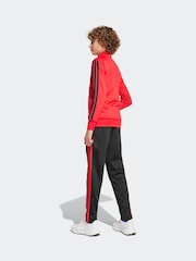 adidas Red 3 Stripe Tracksuit - Image 2 of 8