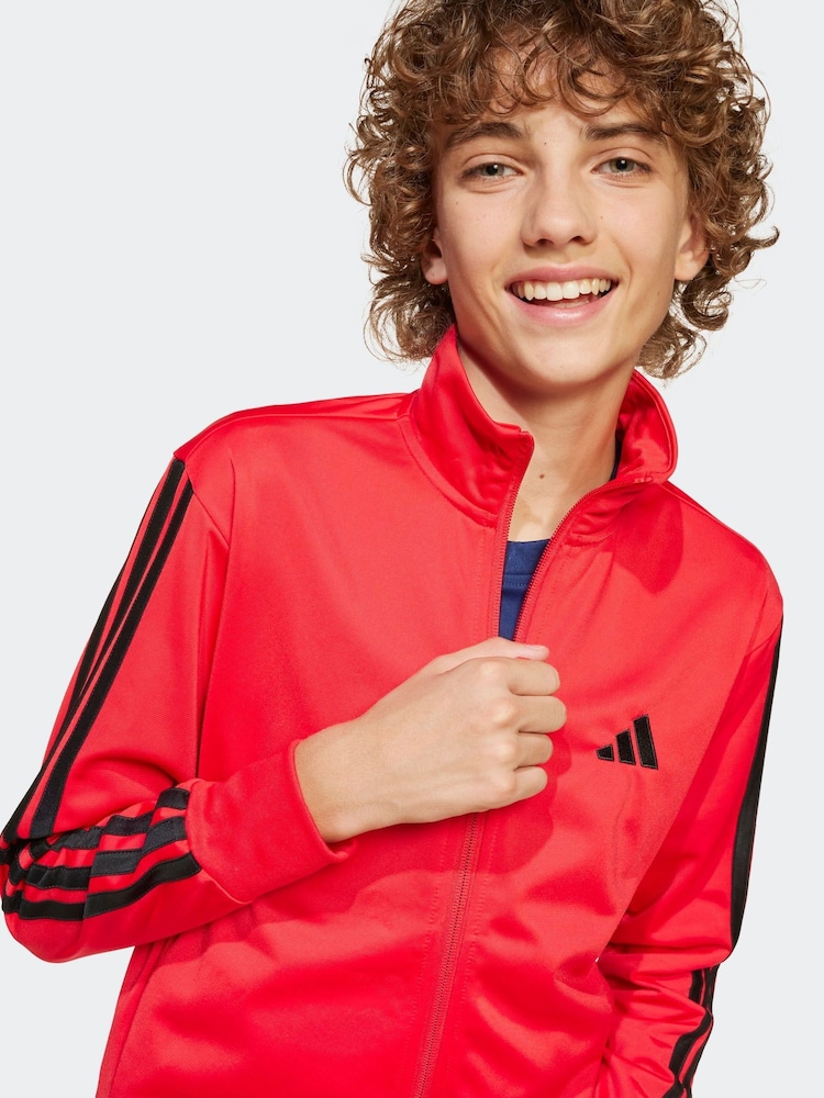 Czerwony - Dres adidas 3 Stripe - Image 4 of 8