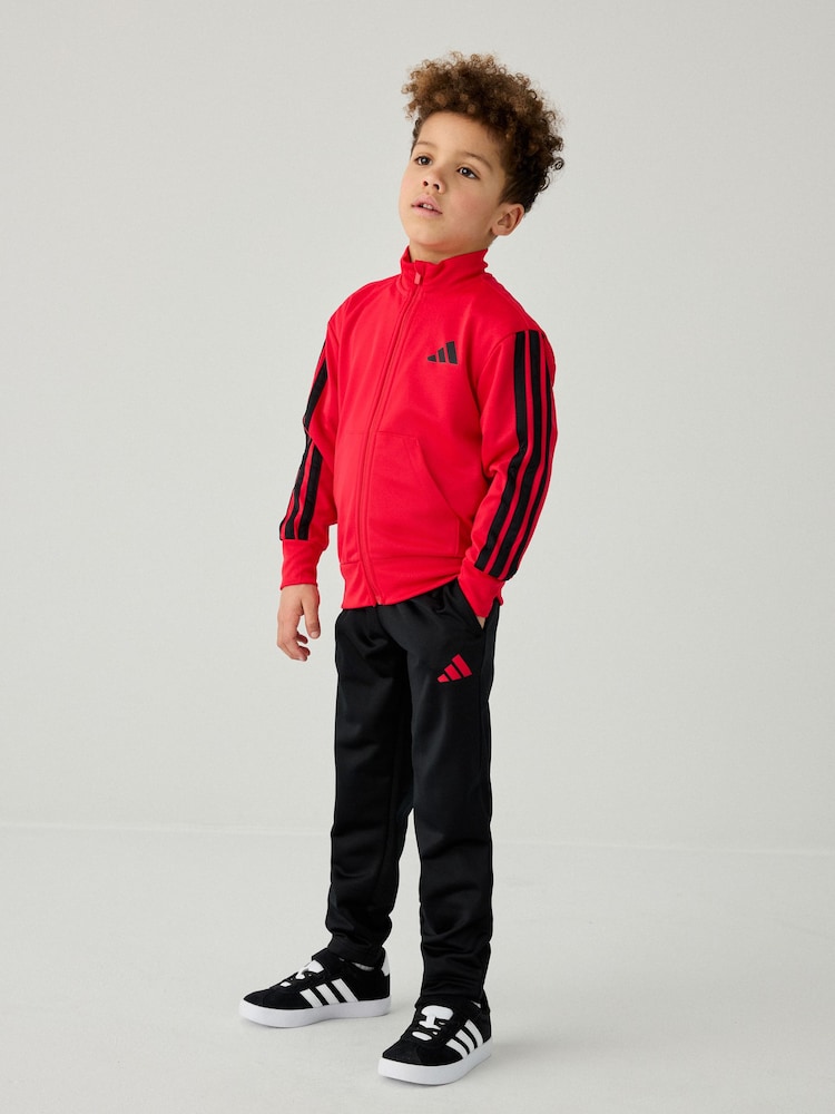 adidas Red Essentials Climacool Kids Tracksuit - Image 1 of 10