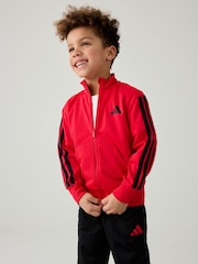 adidas Red Essentials Climacool Kids Tracksuit - Image 5 of 10