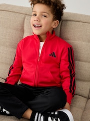 adidas Red Essentials Climacool Kids Tracksuit - Image 7 of 10