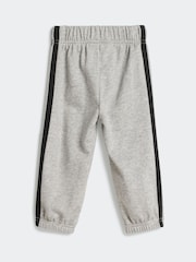 adidas Grey Essentials Infant 3 Stripe Tracksuit - Image 4 of 7
