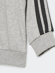 adidas Grey Essentials Infant 3 Stripe Tracksuit - Image 6 of 7