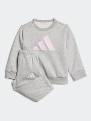 adidas Grey Essentials Logo Tracksuit - Image 1 of 7