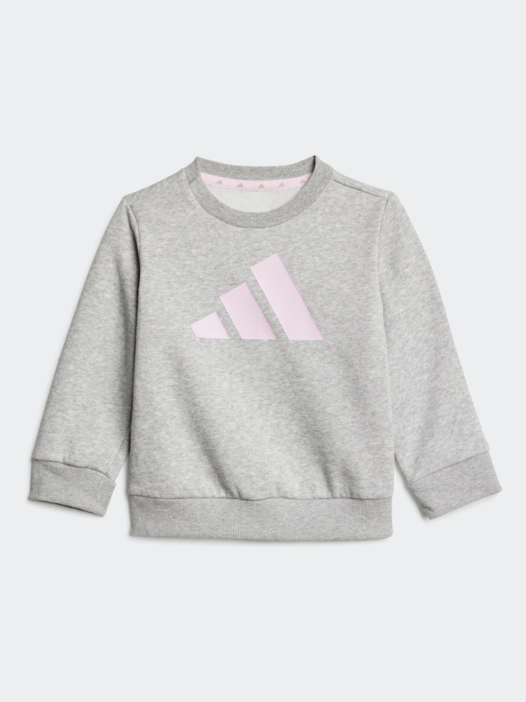 adidas Grey Essentials Sweatshirt and Joggers Infant Kids - Image 2 of 7 adidas Grey Essentials Sweatshirt and Joggers Infant Kids - Image 2 of 7