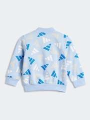adidas Blue Essentials Infant Logo Celebration Fleece Tracksuit - Image 3 of 7