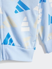 adidas Blue Essentials Infant Logo Celebration Fleece Tracksuit - Image 6 of 7