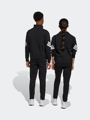 adidas Black Future Icons 3 Stripe Tracksuit - Image 2 of 5