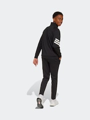 adidas Black Future Icons 3 Stripe Tracksuit - Image 3 of 5
