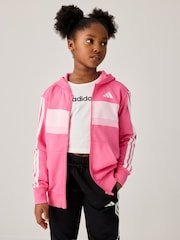 adidas Pink Essentials Tiberio 3 Stripe Tracksuit - Image 5 of 10