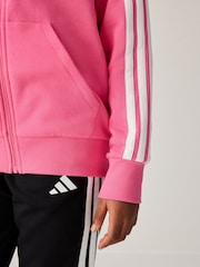 adidas Pink Essentials Tiberio 3 Stripe Tracksuit - Image 7 of 10
