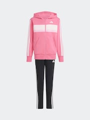 adidas Pink Essentials Tiberio 3 Stripe Tracksuit - Image 8 of 10