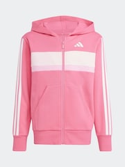 adidas Pink Essentials Tiberio 3 Stripe Tracksuit - Image 9 of 10