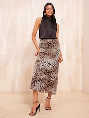 Friends Like These Black High Neck Satin Sleeveless Top - Image 2 of 4