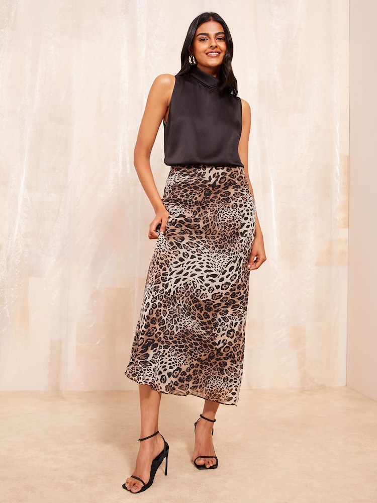 Friends Like These Black High Neck Satin Sleeveless Top - Image 2 of 4