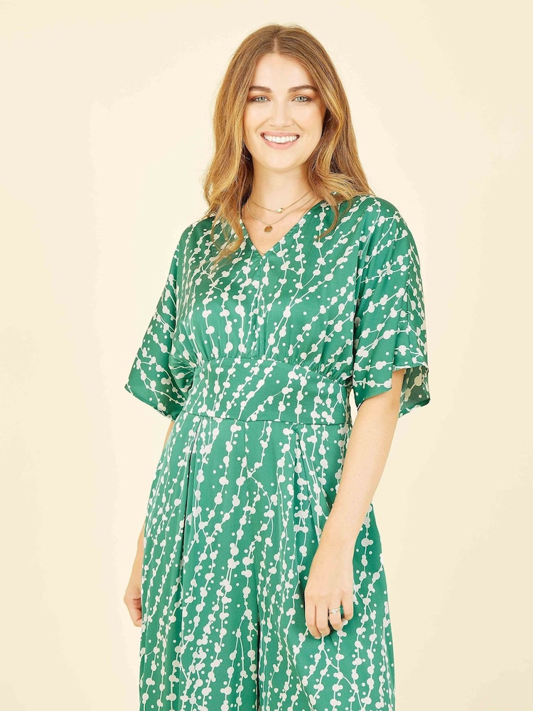 Yumi Green Kimono Sleeve Jumpsuit - Image 2 of 5