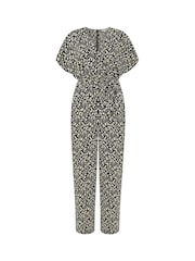 Yumi Black Animal Print Kimono Jumpsuit - Image 5 of 5