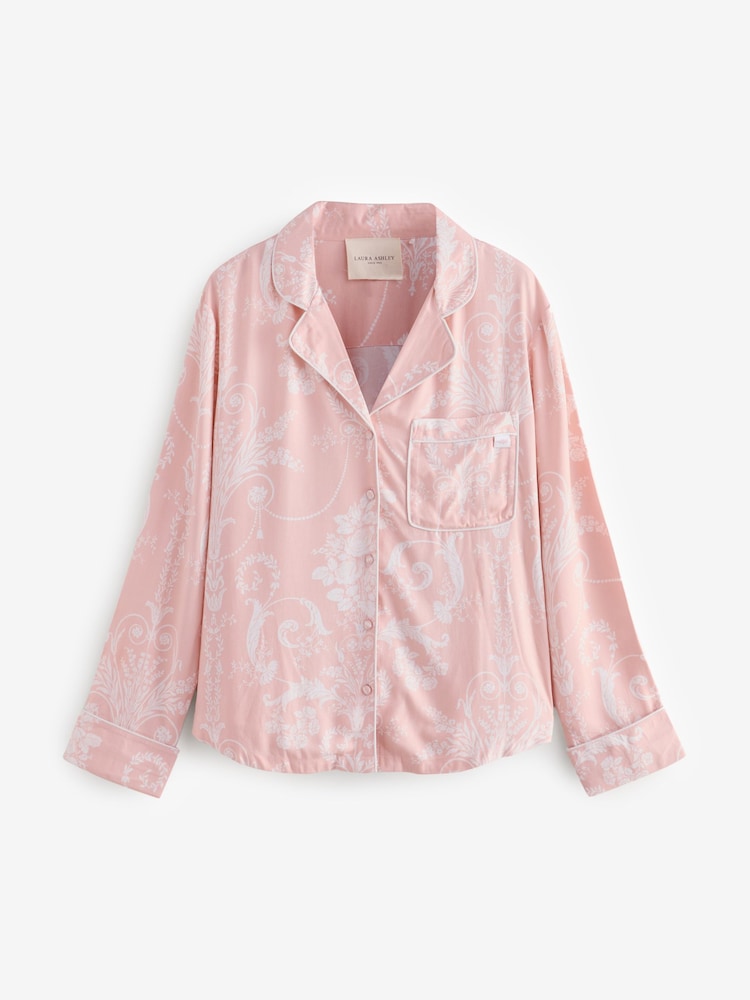 Laura Ashley Pink Josette Button Through Pyjamas Set - Image 6 of 9