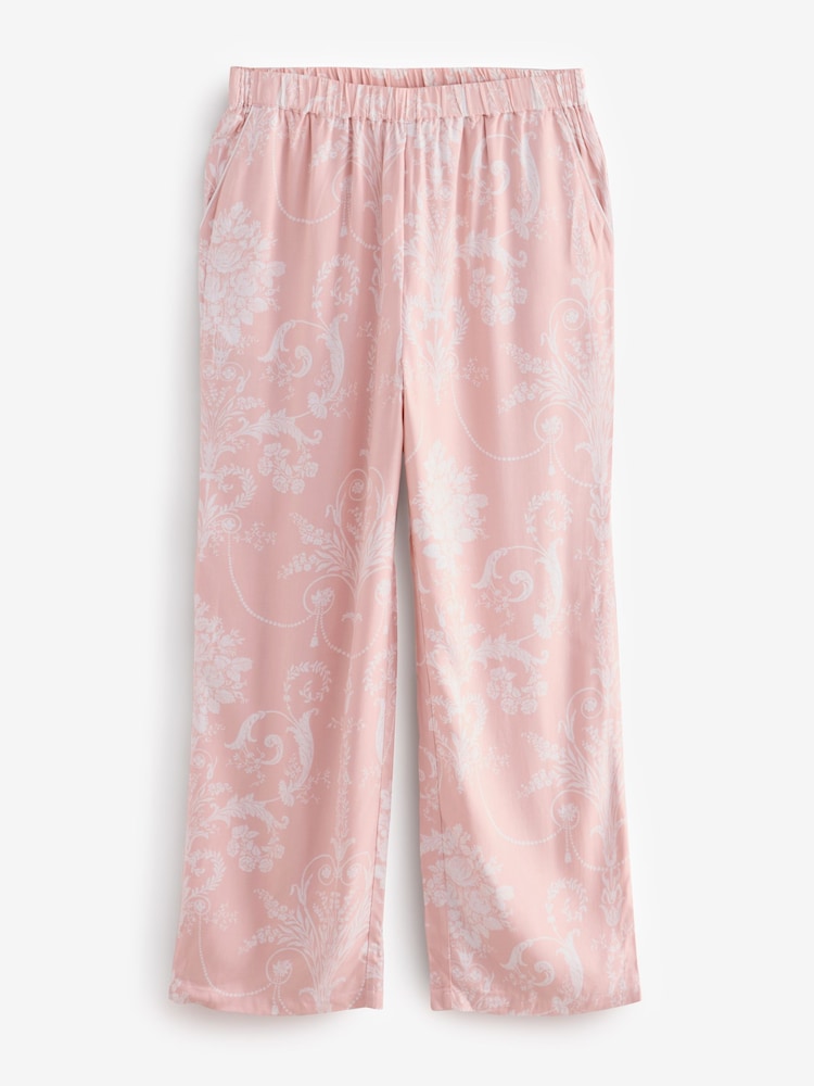 Laura Ashley Pink Josette Button Through Pyjamas Set - Image 7 of 9