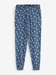 Laura Ashley Navy Sprig Jersey 100% Cotton Pyjamas Set - Image 8 of 8