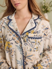 Laura Ashley Ecru Marlbrook Button Through Pyjamas - Image 4 of 8