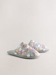 Laura Ashley Green Matild Quilted Mules - Image 1 of 6