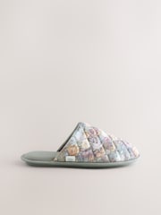 Laura Ashley Green Matild Quilted Mules - Image 2 of 6