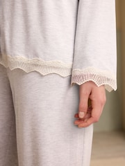 Gris - Laura Ashley Pyjama boutonné en modal - Image 5 de 10