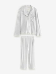 Gris - Laura Ashley Pyjama boutonné en modal - Image 6 de 10