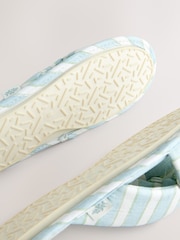 Laura Ashley Blue Stripe Bow Mule Slippers - Image 8 of 8