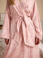 Laura Ashley Pink Josette Dressing Gown - Image 5 of 6