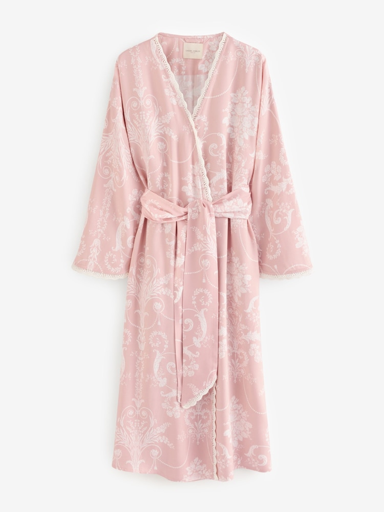 Laura Ashley Pink Josette Dressing Gown - Image 6 of 6