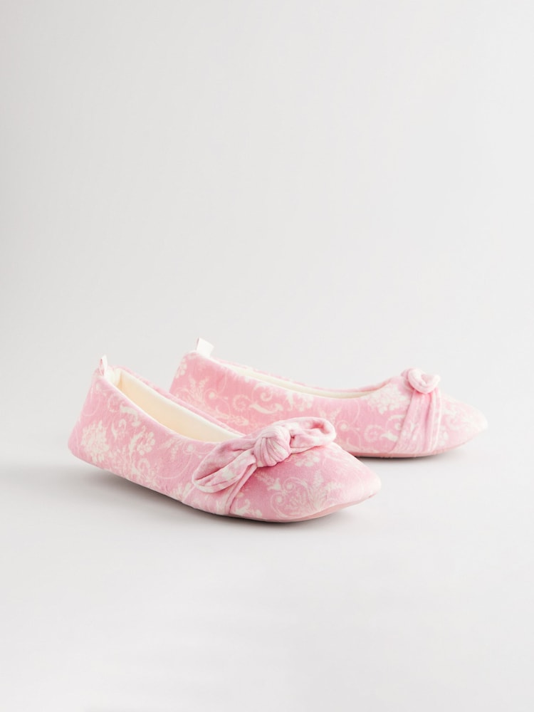 Laura Ashley Pink Josette Ballet Slippers - Image 3 of 7