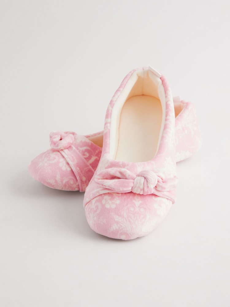 Laura Ashley Pink Josette Ballet Slippers - Image 4 of 7