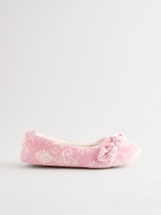Laura Ashley Pink Josette Ballet Slippers - Image 5 of 7