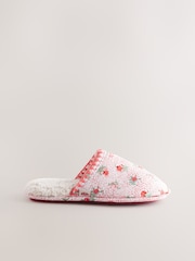 Laura Ashley Pink Ditsy Rose Mules - Image 5 of 8